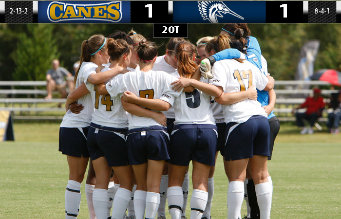 Lady 'Canes Battle Sailfish To 1-1 Tie
