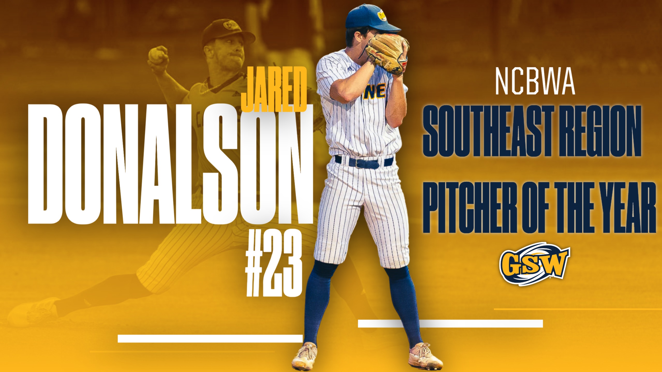 Donalson Named NCBWA Region Pitcher of the Year