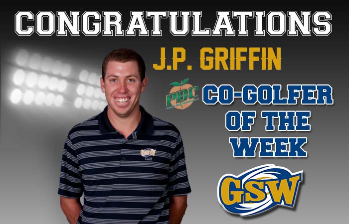 GSW's J.P. Griffin Honored as the Peach Belt Conference co-Golfer of the Week
