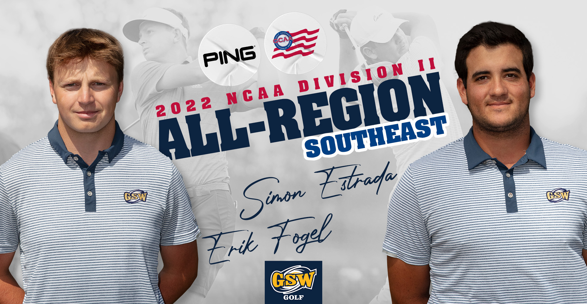Estrada and Fogel Named to PING All-Region Team