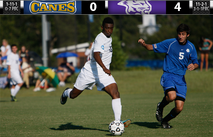 Early Goals Prove Costly, 'Canes Fall to Young Harris, 4-0.
