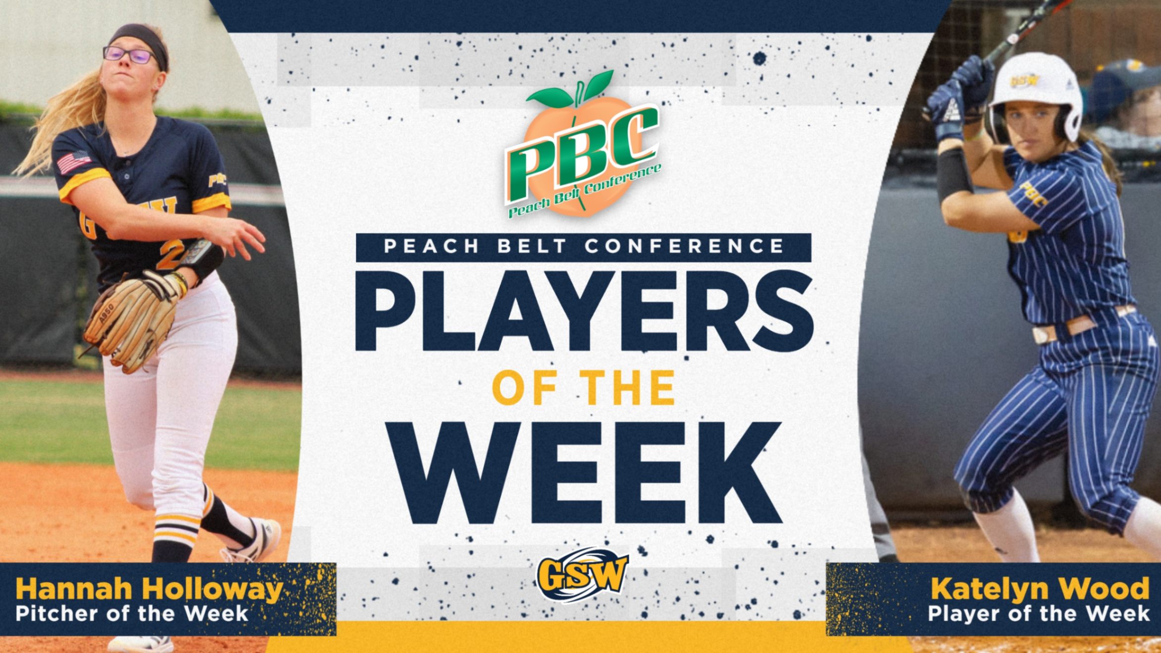 Holloway and Wood Receive Peach Belt Awards