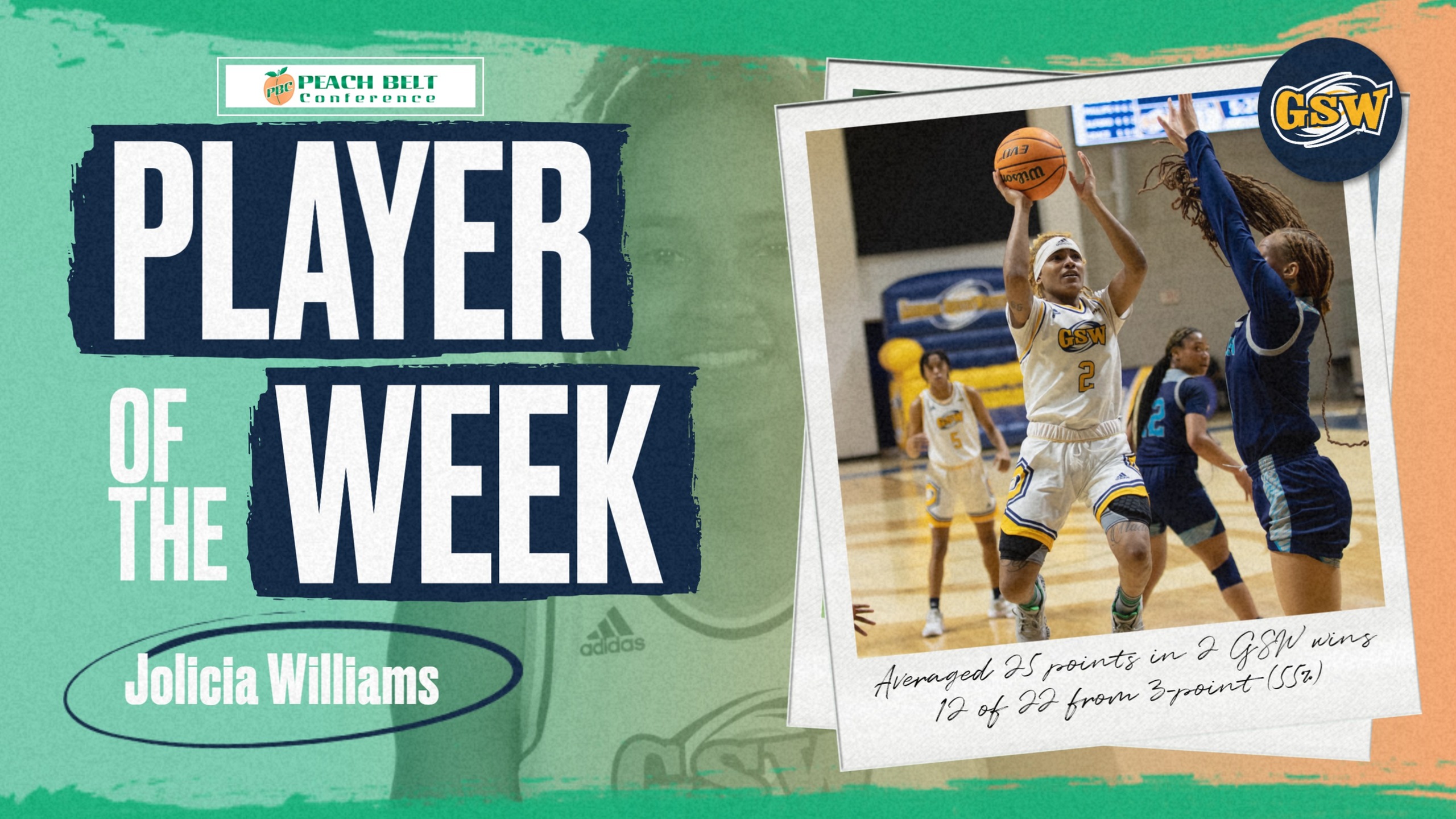 Jolicia Williams Named PBC Player of the Week
